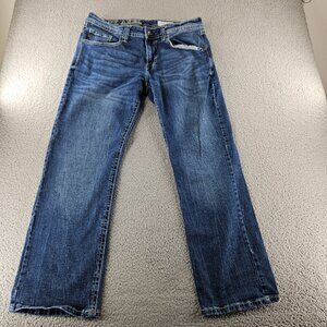 TK Axel Jeans Mens 36x32 Blue Slim Bootcut Embroidered Flap Pocket Stretch Pants